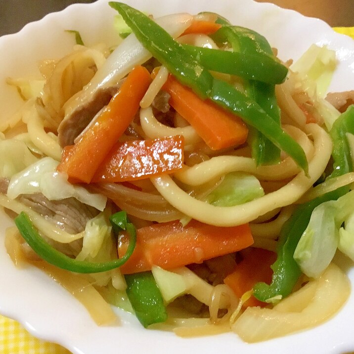 醤油味の焼きうどん